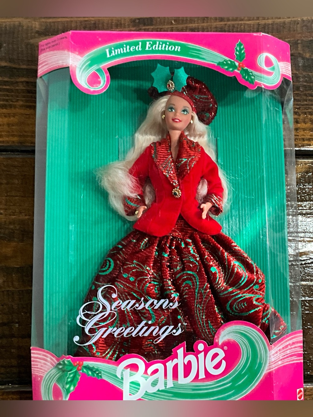 Vintage 1994 Limited Edition Barbie Seasons Greetings doll IOP Unopened